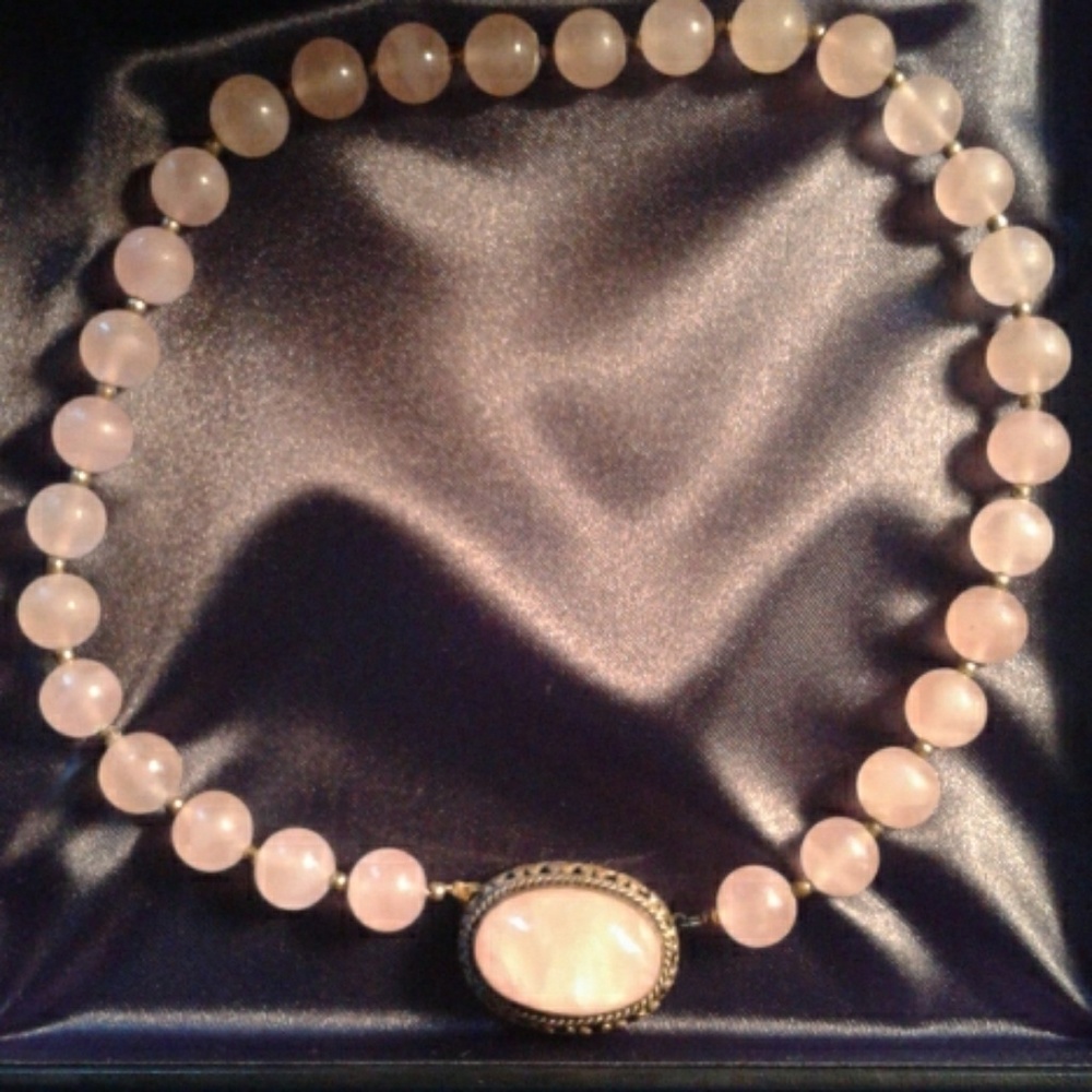 Vintage Rose Quartz Necklace